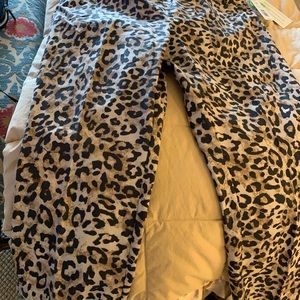 Animal Print new ankle Capri ladies slacks